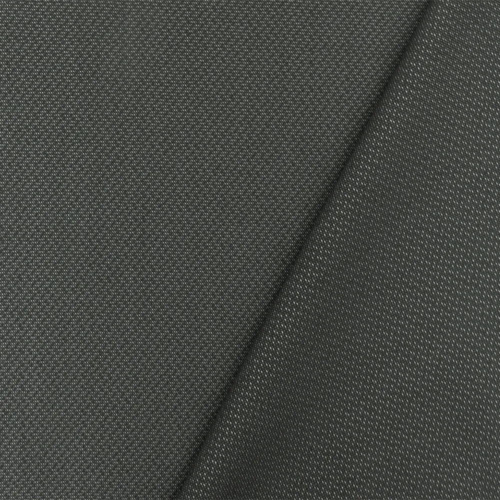 Slate Gray-Light Gray Dobby Poly-Wool Twill Woven Suiting Fabric