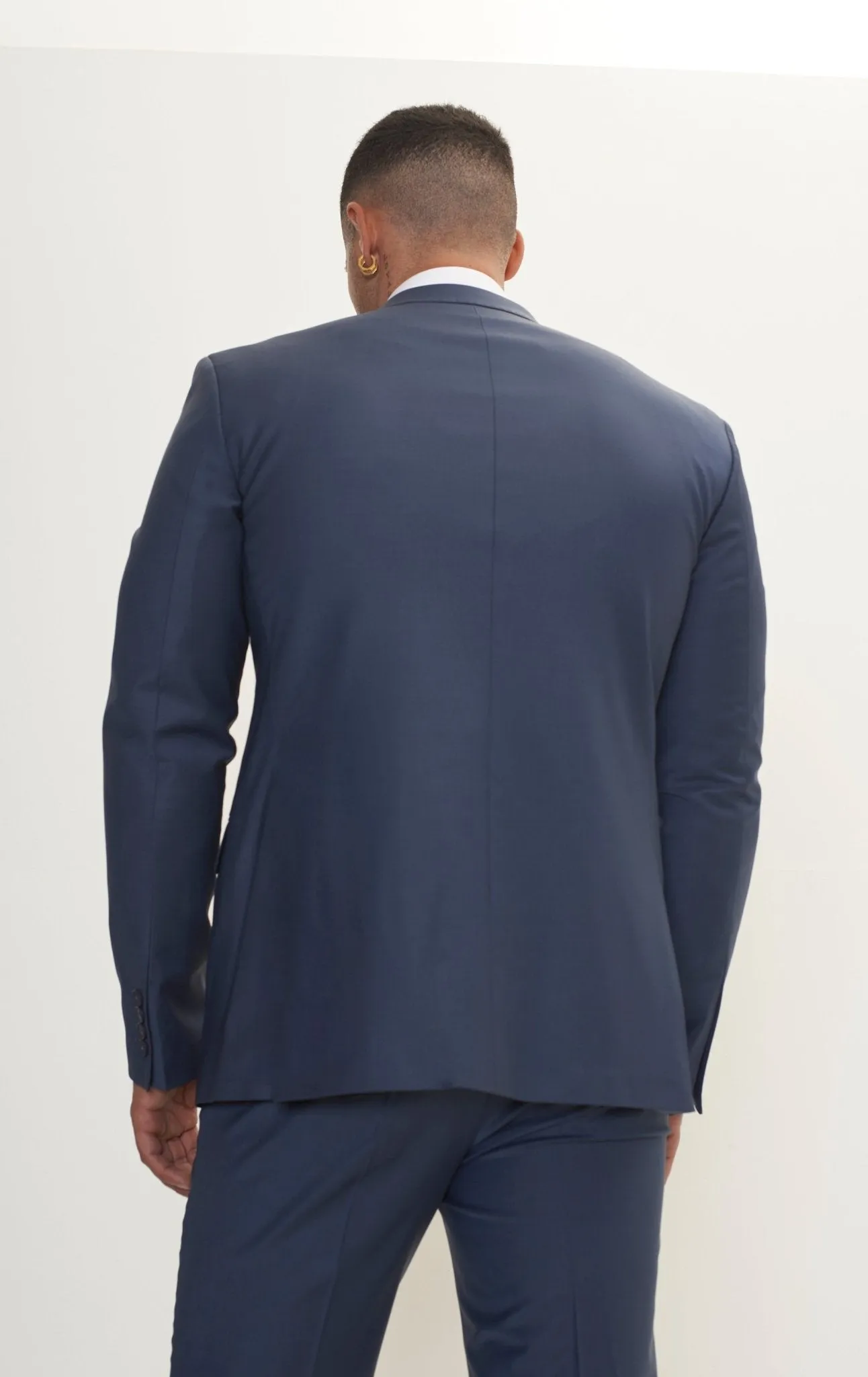 Super 120S Merino Wool Single Breasted Suit - Dark Petrol Blue