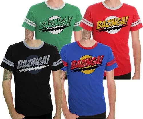 The Big Bang Theory Bazinga! T-shirt with Stripes