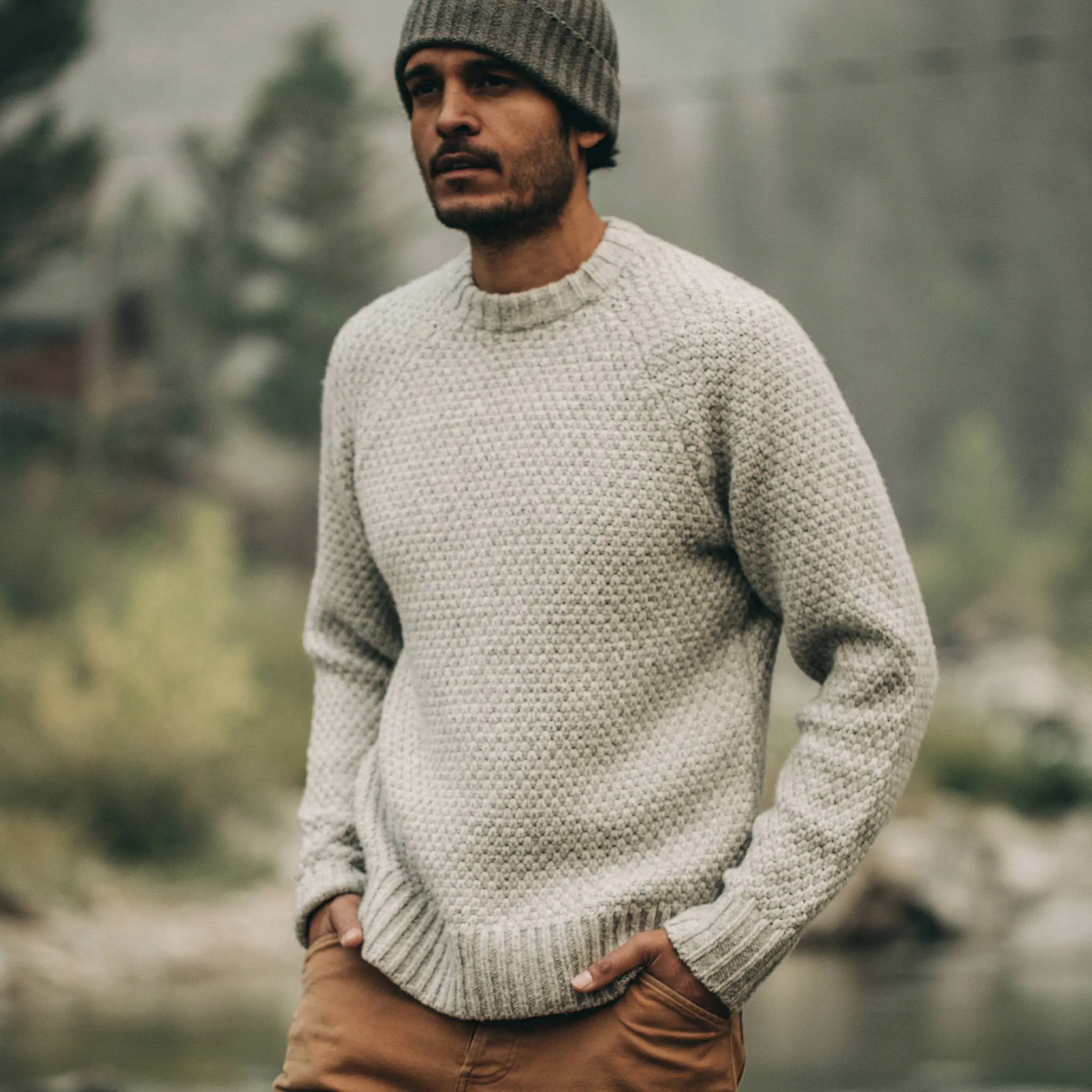 The Fisherman Sweater in Heather Ash