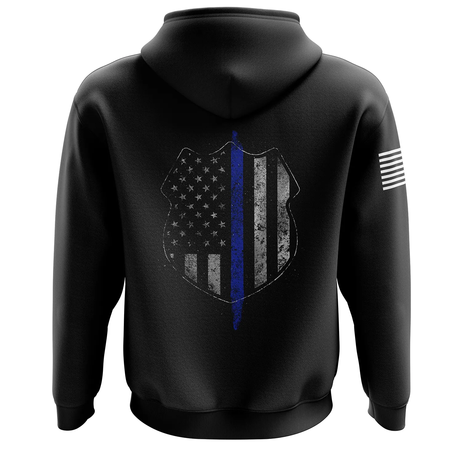 Thin Blue Line Flag Zip Up Hoodie