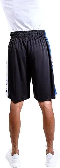 Ultra Game NBA Official Men’s Super Soft Active Workout Basketball Training Shorts - Unisex, Oklahoma City Thunder, Black|Oklahoma City Thunder