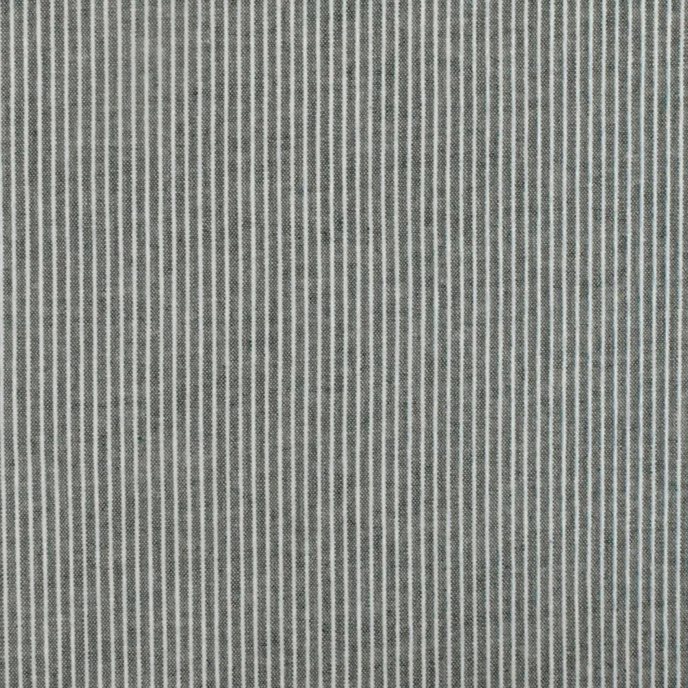 Vintage Navy-White Stripe Stretch Cotton Chambray Woven Fabric