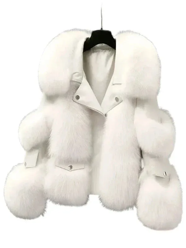 Wenkouban-Winter outfits Christmas Luxury Faux Leather Warm Fluffy Faux Fur Short Coat