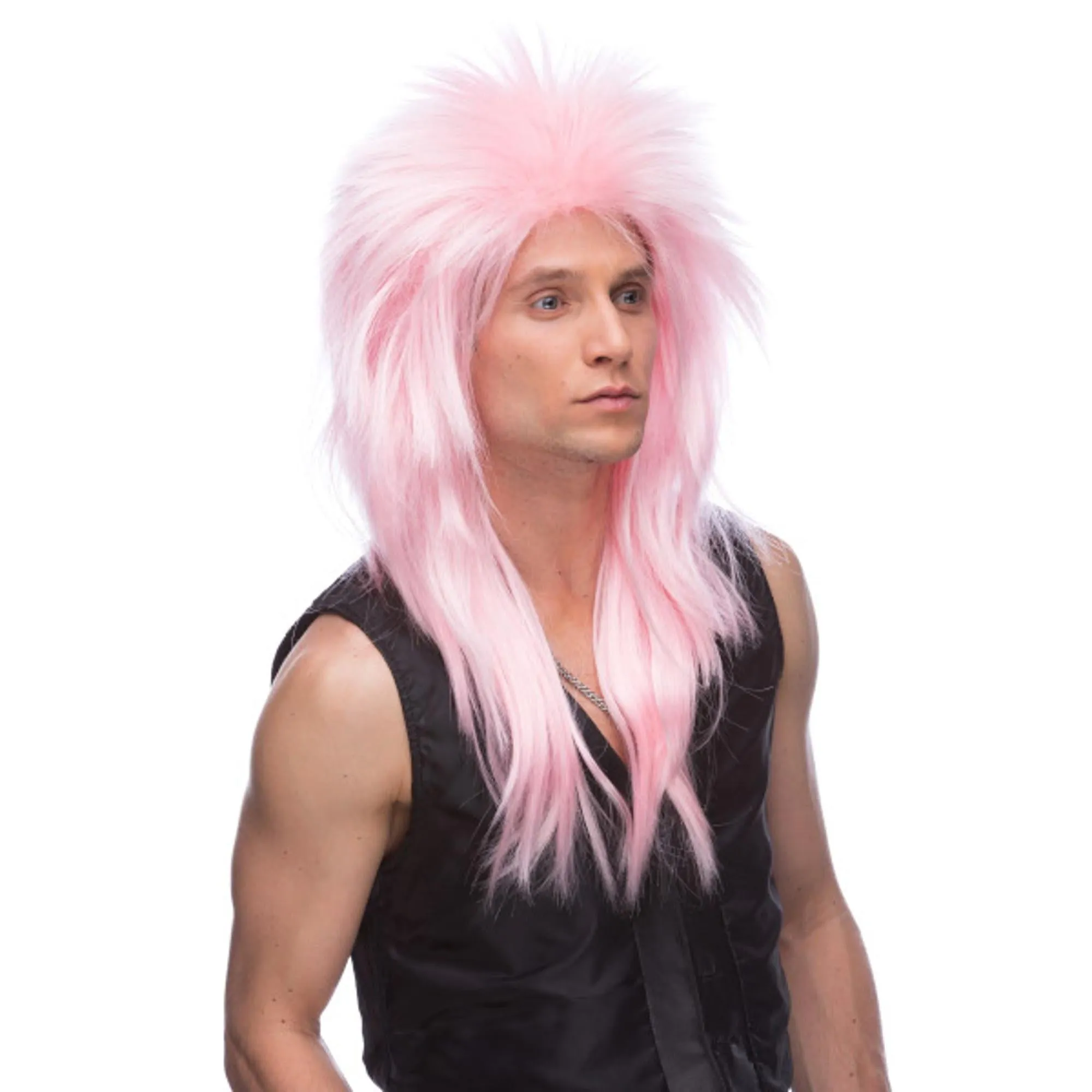 Westbay Wigs Long Pink Long Rocker Wig