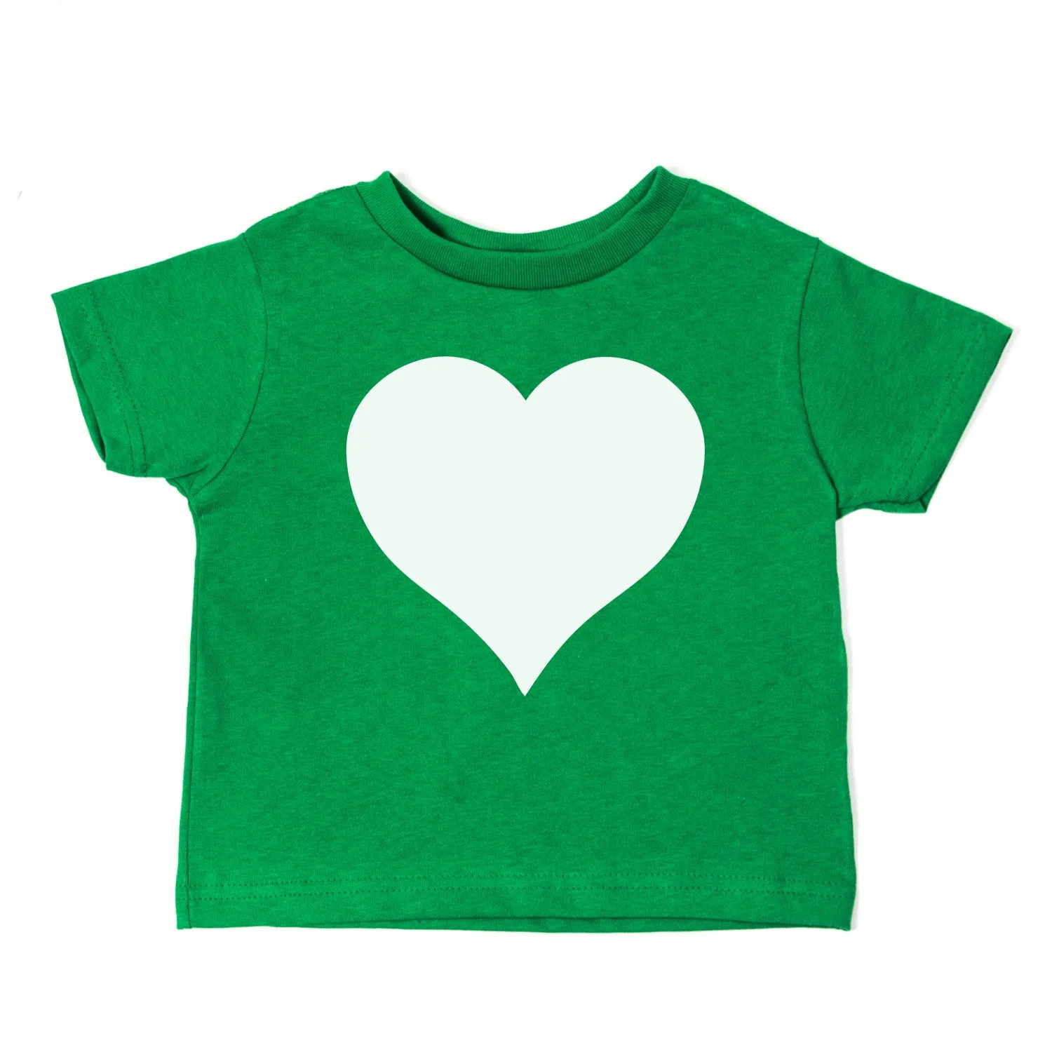 White Heart Holiday | Cute Baby- Girls Toddler Short Sleeve T-Shirt