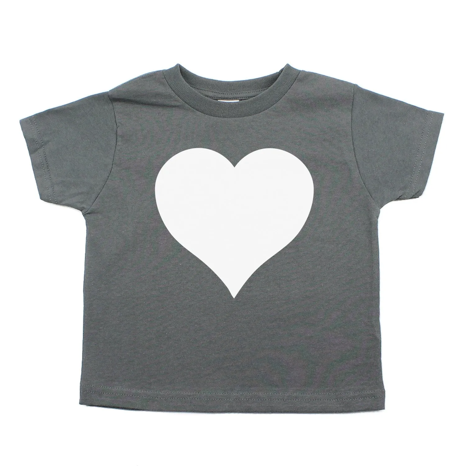 White Heart Holiday | Cute Baby- Girls Toddler Short Sleeve T-Shirt